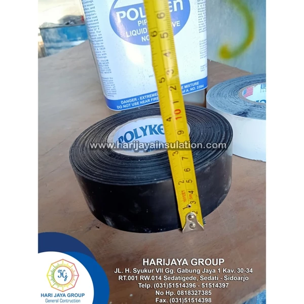 Wrapping Tape Polyken 980-20 Hitam 2 Inch x 30m
