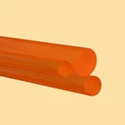 Round Bar Polyurethane Rod Orange Tea Color Diameter 25mm x 1m 1