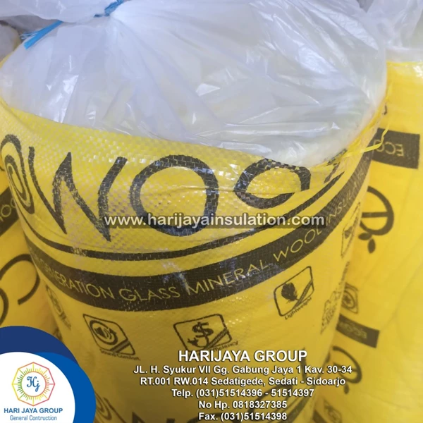 Glasswool Ecowool D.24kg/m3 Thickness 50mm x 1.2m x 15m 