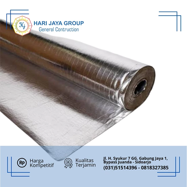 Alumunium Foil AB Foil Single Lurus Tebal 0.25m x 1.2m x 60m