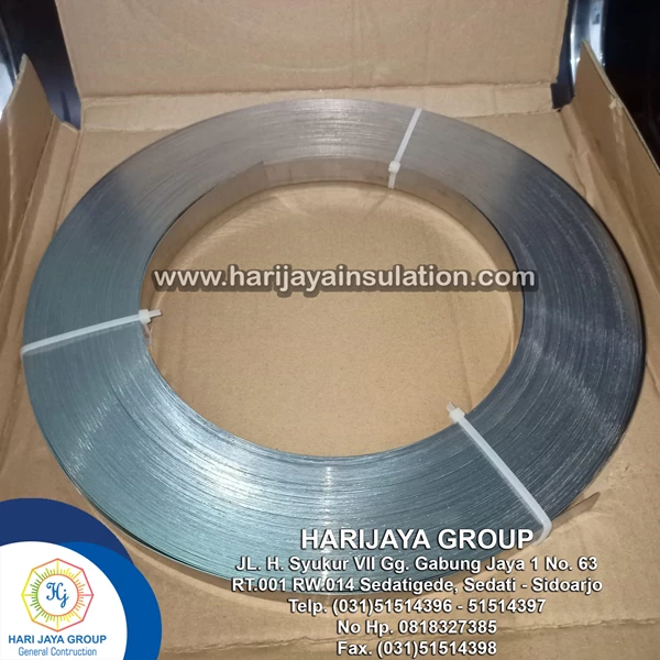 Strapping Band SUS 304 Thickness 0.5mm x 13mm x 400 Mtr