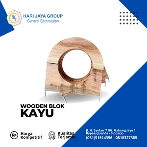 Wooden Block + U Bolt Mahogany Wood Material Thickness 50mm Diameter 2-inch Per Set