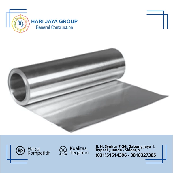 Jacketing Alumunium 1inch Tebal 25mm x 1m
