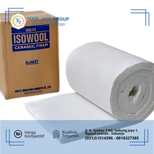 Ceramic Fiber Blanket Isowool D. 250kg/m3 Tebal 50mm x 610mm x 3600mm