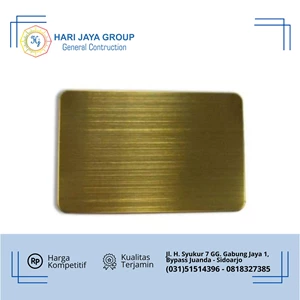 Plat SUS 201 Hairline Gold Tebal 0.8mm x 1.2m x 2.4m