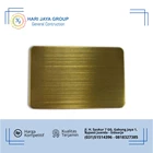 Plat SUS 201 Brushed Hairline Gold Thick 0.8mm x 1.2m x 2.4m 1