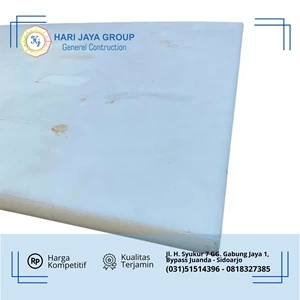 HDPE sheet putih tebal 40mm x 1 mtr x 2mtr